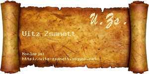 Uitz Zsanett névjegykártya